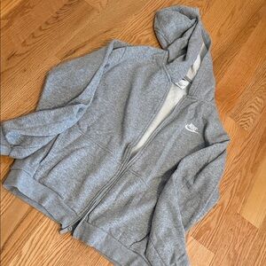 Nike Heather Gray Full-Zip Hoodie